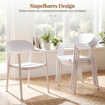 Folding dining chair, white, up to 150 kg