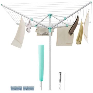 SONGMICS LLR302E01 rotating clothes dryer, 60 m, 181 × 181 × 133–194 cm