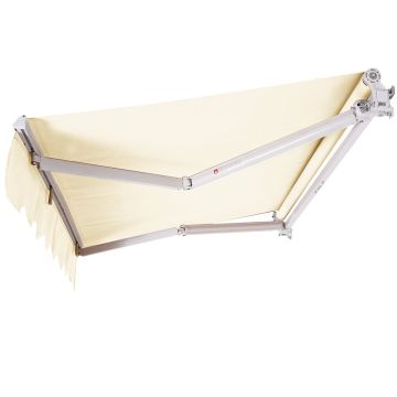 Folding balcony awning, White, 300 × 250 cm