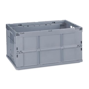 Kokkupandav hoiukast Relaxdays, 60 l, 2 käepidet, Hall, 58,5 × 31,5 × 40 cm