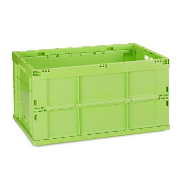 Kokkupandav hoiukast Relaxdays, 60 l, 2 käepidet, Roheline, 58,5 × 31,5 × 40 cm