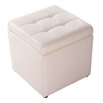 Folding black beanbag seat-box with table top, 150 kg