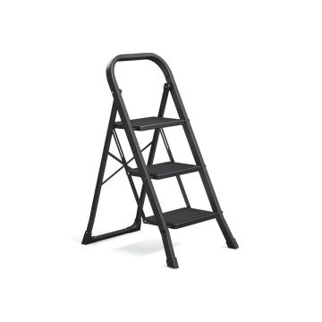 Kokkupandav astmepink SONGMICS, 3 astet, must, 46,5 × 105 × 74,5 cm