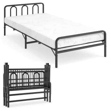 Folding bed, with mattress, 91 × 60 × 204 cm