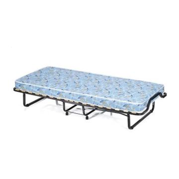 Folding bed, With mattress, Blue, 90 × 200 × 41 cm