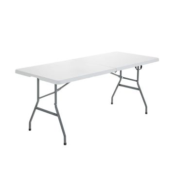 Folding camping table, White, 180 × 73 × 75 cm
