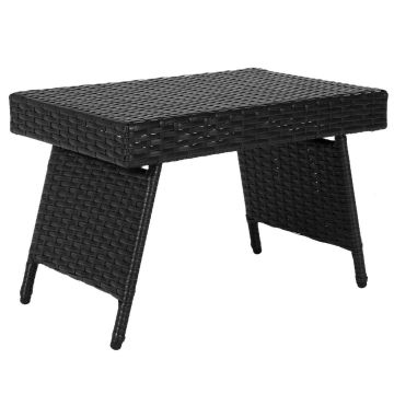 Folding outdoor coffee table, Black, 60 × 40 × 40 cm