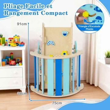Foldable Montessori climbing set for children, 8-9 elements