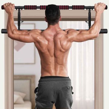 Foldable pull-up bar, 6 handles, 39.5 × 11 × 14 inches