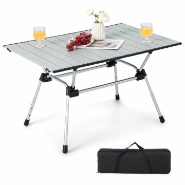Folding tourist table, 4 height levels, 90.2 × 61 × 43.2–52.1 cm