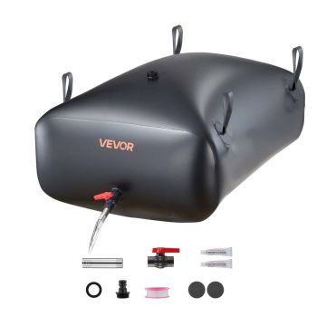 Kokkupandav veesäilituskott VEVOR WSB-330L-Black, 330 l, Must, 121 × 81,5 × 37 cm