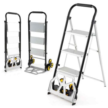 Folding trolley and ladder chair, 3 steps, 50 × 49 × 112 cm