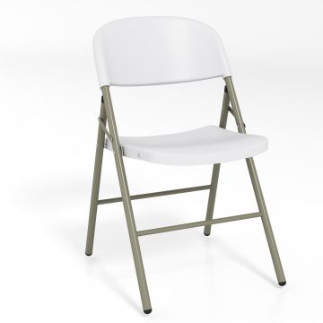 Kokkupandavad toolid, 6 tk, valged, 55 × 82 × 50 cm