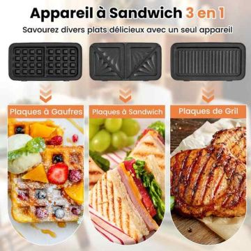 Sandwich pan, 3 in 1, 29 × 28 × 31 cm
