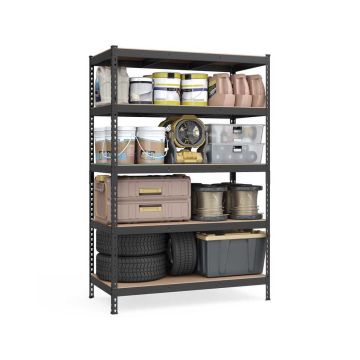 SONGMICS GLR600B01 Heavy Duty Shelving Unit, 5 Shelves, 120 × 180 × 60 cm