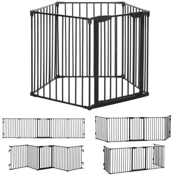 Koera aed PawHut 300x3x74,5cm, musta värvi