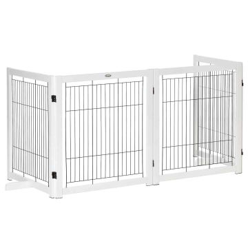 Koera traatvõrk PawHut 305x35,5x82cm, valge/must värv