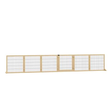 Koera aed PawHut 432x36x70cm, heledas pruunis värvuses