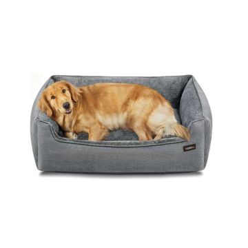Feandrea dog bed, Removable cover, Gray, 100 × 75 × 25 cm
