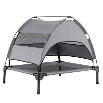 Dog bed, raised, with removable canopy, 78.5 × 63 × 70 cm