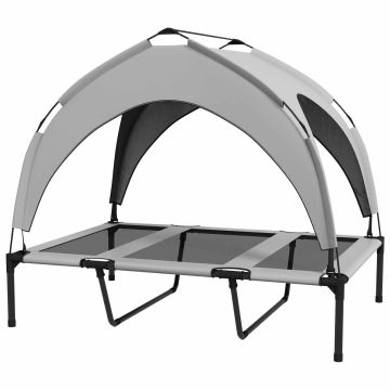 Koeravoodi PawHut 106x76x94cm., hall/must