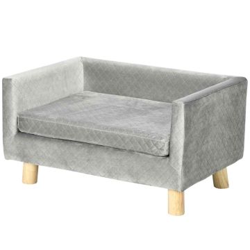 Koera pesa PawHut 64x45x36cm, halli/heledapruuni värvi