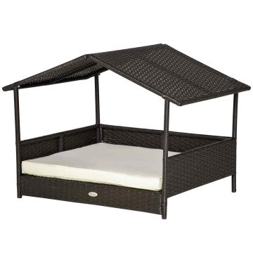 Koera pesa PawHut 69x98x70cm, musta/valge värvi