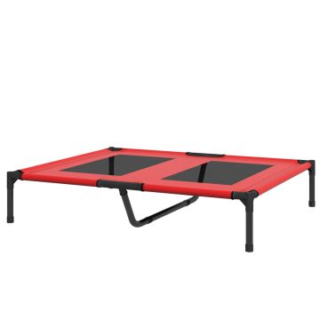 Koera pesa PawHut 92x76x18cm, punase/musta värvi