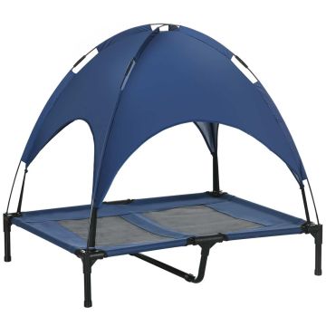 Koera pesa PawHut 92x76x90cm, sinine/must