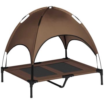 Koera pesa PawHut 92x76x90cm, pruunid/mustad värvid