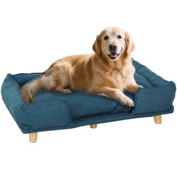 Koera pesa PawHut 96x66x24cm, sinine/heledasti pruun