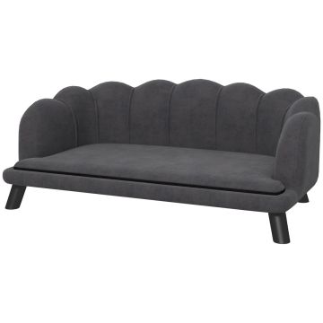 Koera pesa PawHut 98,5x60,5x35,5cm, tumehall/must värv