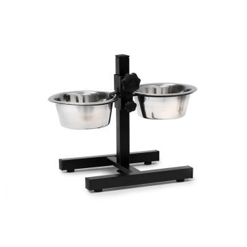 Подставка для мисок Relaxdays 10019116_397, 2 миски, 2 × 0,75 л, 36 × 27 × 21,5 см