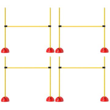 Koerte koolituskomplekt 4 osast PawHut 124x19,5x103cm, kollane