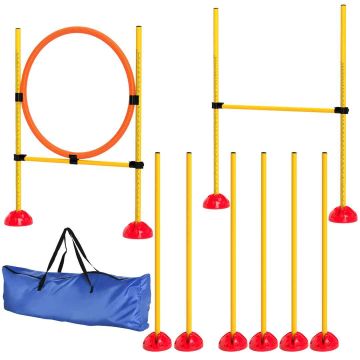 PawHut koera treeningkomplekt, kollane/oranž