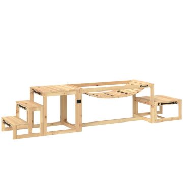 Koerte takistuste sild PawHut 120x50x56cm, helepruun