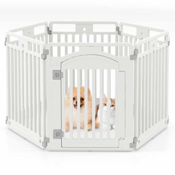 Dog Playpen, 6 Panels, 129 × 65 × 81 cm