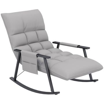 Кресло-качалка Homcom 60x134x70см, серо-чёрное