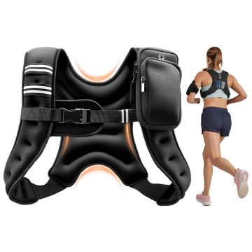 Утяжеленный жилет VEVOR JS-VEST005-5, Черный, 360 × 305 × 70 мм