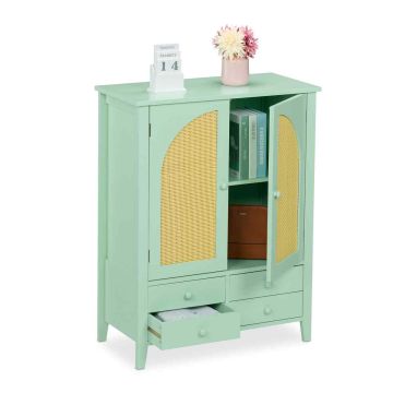 Elutoa kapp Relaxdays 10050455.0, 2 riiulit, 4 sahtlit, 70 × 90 × 34 cm
