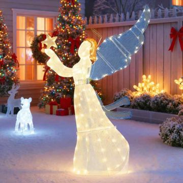 Lighting 3D angel decoration, 94 × 152 × 44 cm