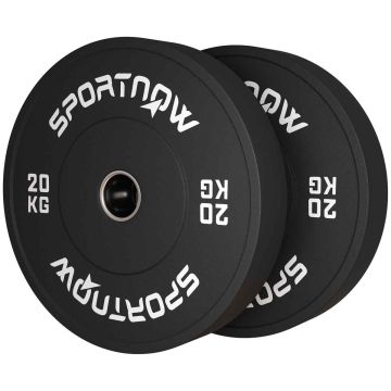 Гантели Sportnow 45x45x8 см, черно-белые.