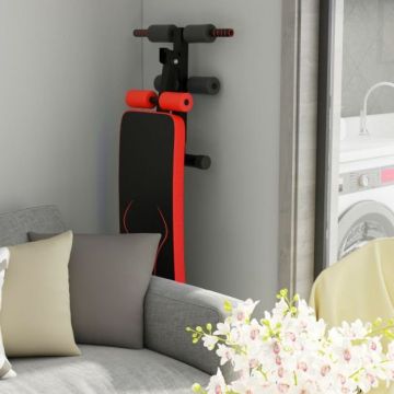 Weight bench, 4 positions, Red/blue, 132.08–139.7 × 52.07 × 48.26–59.69 cm