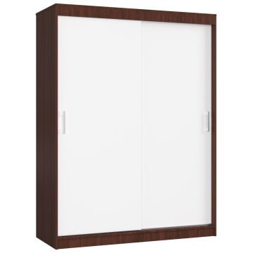 Wardrobe NORE CLP Mono 150, темно-коричневый/белый
