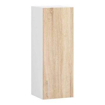 Настенный кухонный шкаф NORE Lima W30 D1, цвет белый/дуб