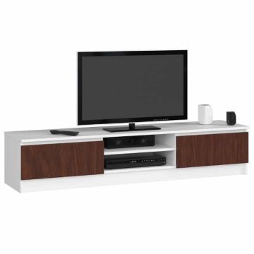 TV-alus RTV K120, valge/tumepruun