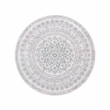 Vaip 120 cm, valge/hall