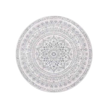 Vaip 160 cm, valge/hall