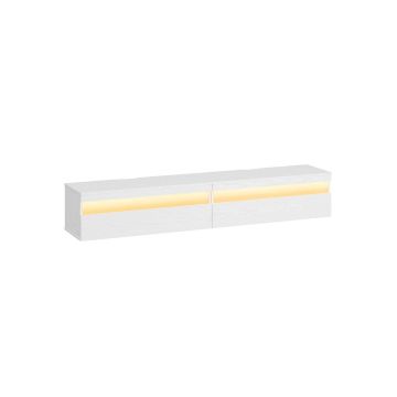 TV cabinet VASAGLE LTV133B02, wall-mounted, White, 178 × 35 × 30 cm