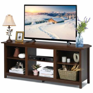 TV stand, 4 compartments, Brown